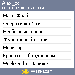 My Wishlist - alex_zol