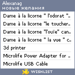 My Wishlist - alexanag