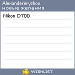 My Wishlist - alexandereryzhov