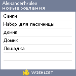 My Wishlist - alexanderhrulev