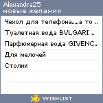 My Wishlist - alexandra25