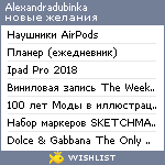 My Wishlist - alexandradubinka