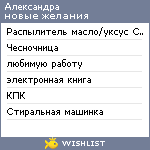 My Wishlist - alexandraisak