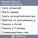 My Wishlist - alexandrakhimich