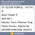 My Wishlist - alexandranesterovamt