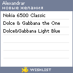 My Wishlist - alexandrar