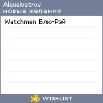 My Wishlist - alexeivetrov