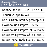 My Wishlist - alexeyisaev