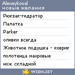 My Wishlist - alexeykoval