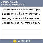 My Wishlist - alexpetrov87