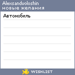 My Wishlist - alexsandvoloshin