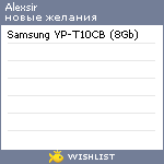 My Wishlist - alexsir