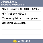 My Wishlist - alextikhonov