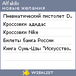 My Wishlist - alfakilo