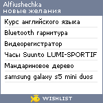 My Wishlist - alfiushechka