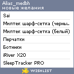 My Wishlist - alias_medbh