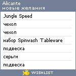 My Wishlist - alicante