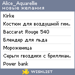 My Wishlist - alice_aquarellie