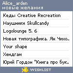 My Wishlist - alice_arden