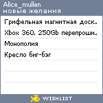 My Wishlist - alice_mullen