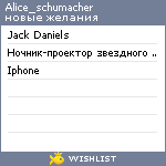 My Wishlist - alice_schumacher
