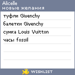 My Wishlist - alicelle