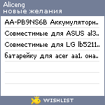 My Wishlist - aliceng