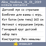 My Wishlist - alicenov2019