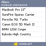 My Wishlist - alienx