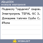 My Wishlist - alina1004