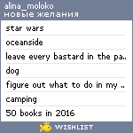 My Wishlist - alina_moloko