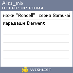 My Wishlist - alisa_mio