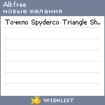 My Wishlist - alkfree