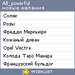 My Wishlist - all_powerful