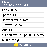 My Wishlist - allexe