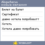 My Wishlist - alogachecva