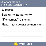 My Wishlist - alonahromova