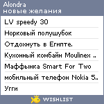 My Wishlist - alondra