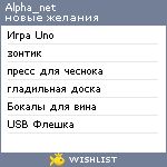 My Wishlist - alpha_net