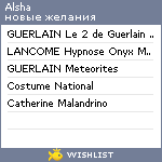 My Wishlist - alsha