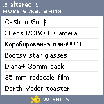 My Wishlist - altered