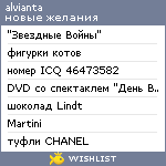 My Wishlist - alvianta