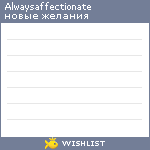 My Wishlist - alwaysaffectionate