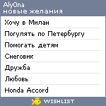 My Wishlist - aly0na