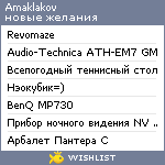 My Wishlist - amaklakov