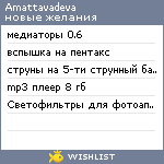 My Wishlist - amattavadeva