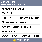 My Wishlist - amber_spb