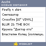 My Wishlist - ami94