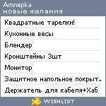 My Wishlist - amnepka