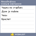 My Wishlist - amoshtakova